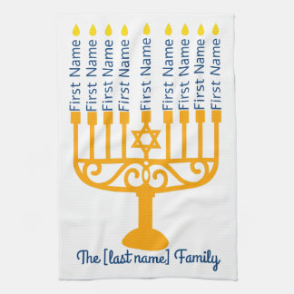 Family Hanukkah Kitchen Towel Kökshandduk
