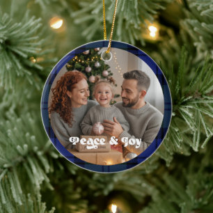Family Helgdag Keepsaké Play-julfoto Julgransprydnad Keramik