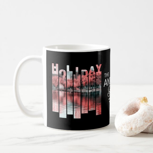 Family Holiday Photo Collage Kaffemugg (Med munk)