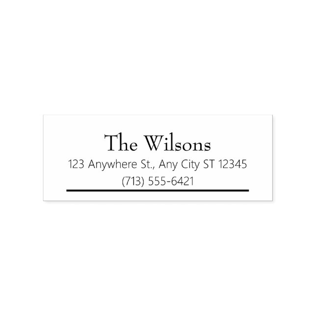 Family Home Address Stamp Stämpel (Tryck)