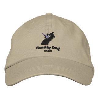 Family Hund Radio Embroized Hat-tan Broderad Keps