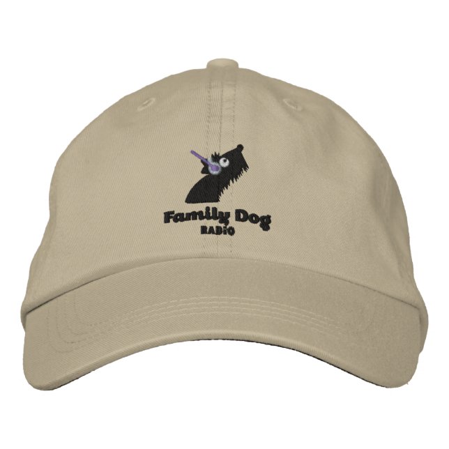 Family Hund Radio Embroized Hat-tan Broderad Keps (Framsida)