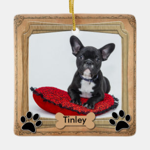 Family Hund Ram - DIY Photo Julgransprydnad Keramik