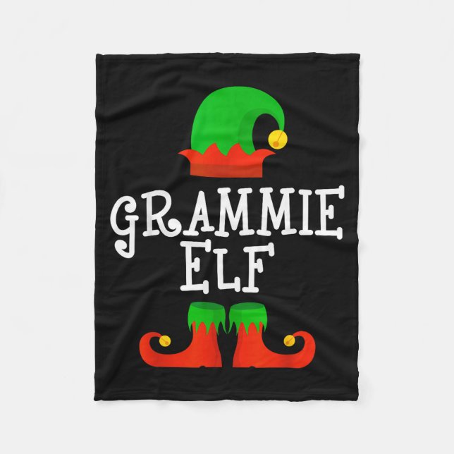 Family I'm The Grammie Elf Christmas Matching Paja Fleecefilt (Framsidan)