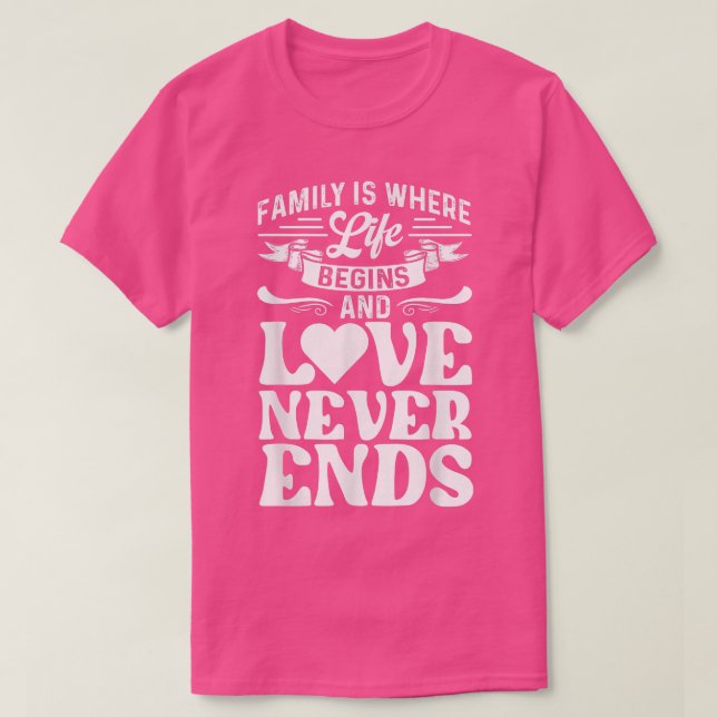 Family Is Where Life Begins Reunion Family Matchin T Shirt (Design framsida)