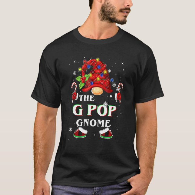 Family Julafton Pajama G Pop Gnome Buffalo Play Ma T Shirt (Framsida)