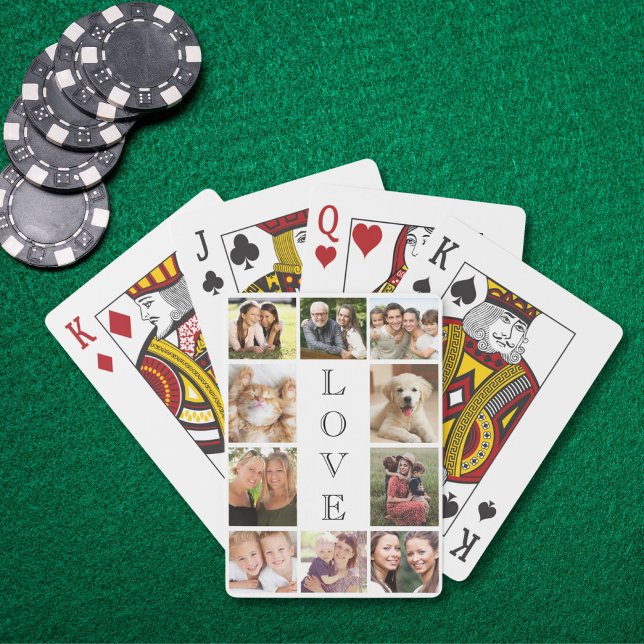 Family Kärlek Photo Collage Casinokort (Skapare uppladdad)