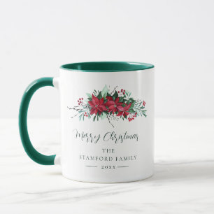 Family Keepsaké Poinsettia Blommigt Anpassningsbar Mugg