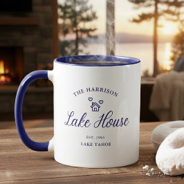 Family Lake House Coastal Custom Decor Mugg