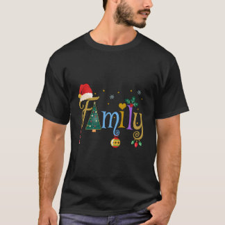 Family Letters Style Love My Family T Shirt