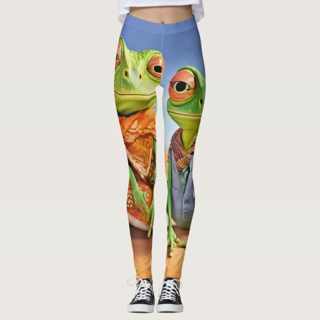 Family Lizard Artwork Leggings (Framsida)