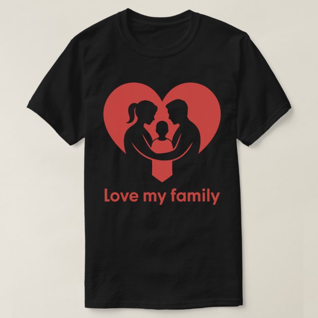 Family Love Heart Tee (Design framsida)