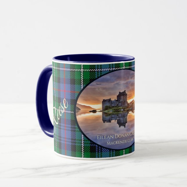 Family MacKenzie Klan Tartan, Eilean Donan Castle Mugg (Framsida vänster)