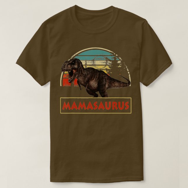 FAMILY Mamasaurus T rex Dinosaur Fu Shirt (Design framsida)