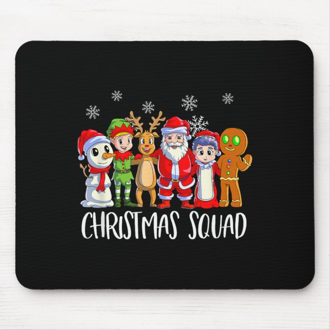 Family Matching Christmas Squad Santa Reindeer Elf Musmatta (Framsidan)