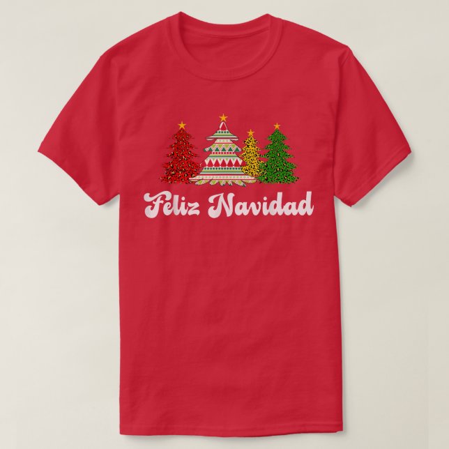 Family Matching Feliz Navidad Spain Meican Chris T Shirt (Design framsida)