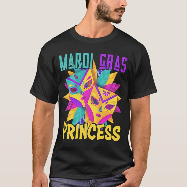 Family Matching Mardi Gras Princess Carnival Costu T Shirt (Framsida)
