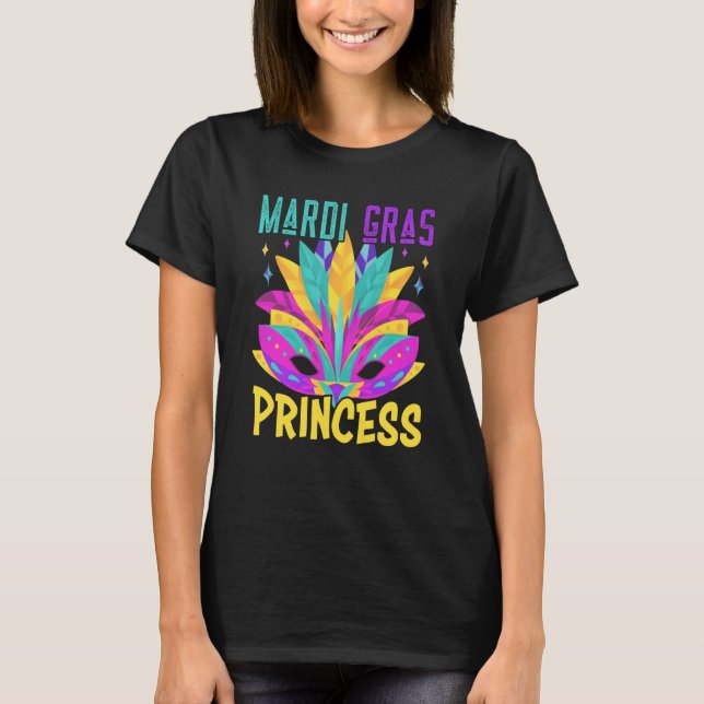 Family Matching Mardi Gras Princess Carnival Costu T Shirt (Framsida)
