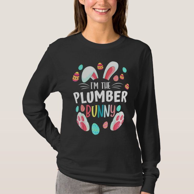 Family Matching Plumber Bunny Graphic Påsk Costu T Shirt (Framsida)