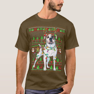 Family Matching Reindeer Ugly American Bulldog Chr T Shirt