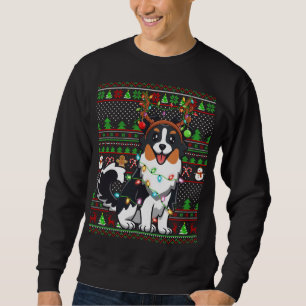 Family Matching Reindeer Ugly Australian shepherd Lång Ärmad Tröja