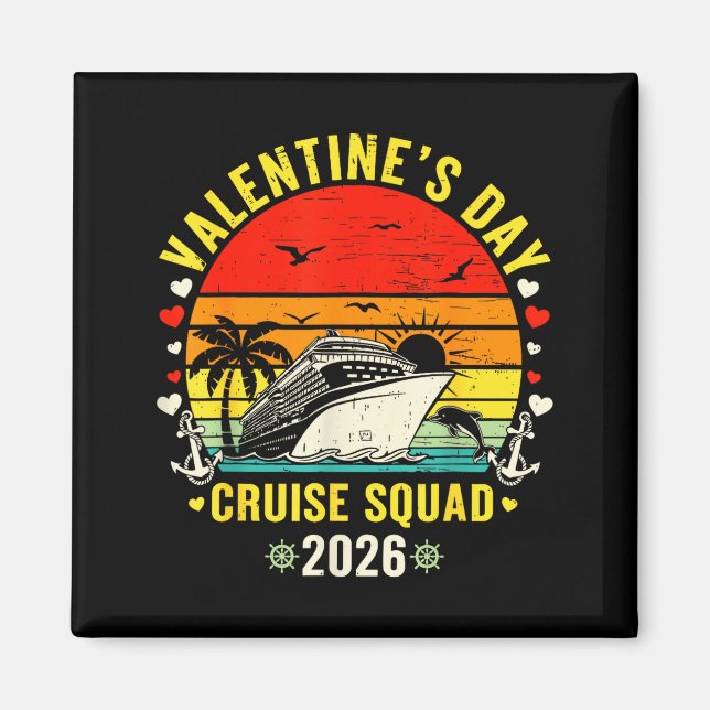 Family Matching Valentines Day For Couples Cruise  Magnet (Framsidan)