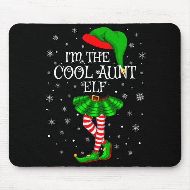 Family Matching Women Girls I'm The Cool Aunt Elf  Musmatta (Framsidan)