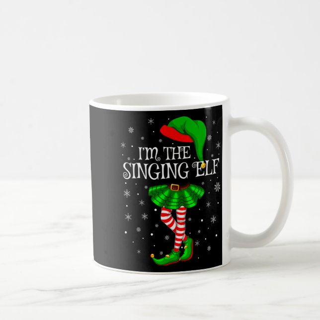 Family Matching Women Girls I'm The Singing Elf Ch Kaffemugg (Höger)