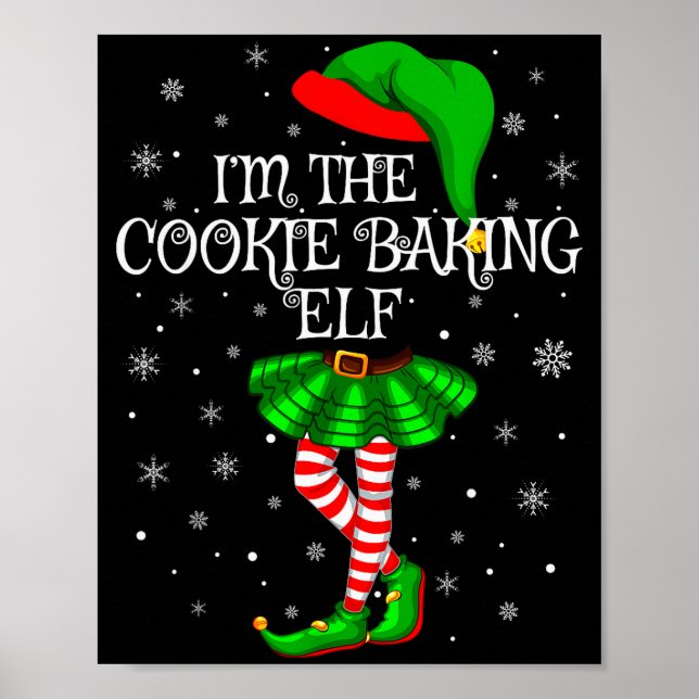 Family Matching Women Girls The Cookie Baking Elf  Poster (Framsidan)