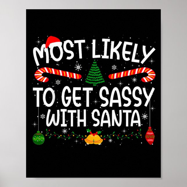 Family Matching Xmas Most Likely To Get Sy With Sa Poster (Framsidan)