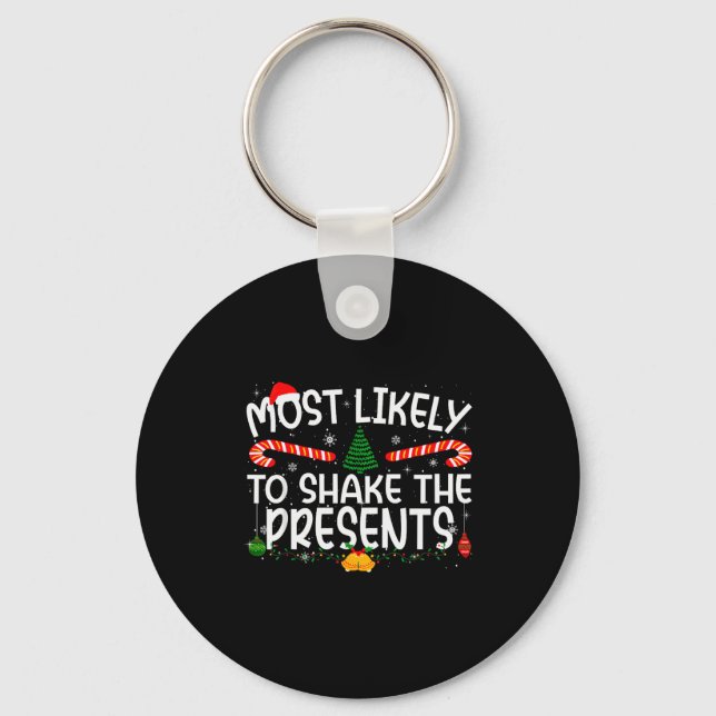 Family Matching Xmas Most Likely To Shake The  Nyckelring (Framsida)