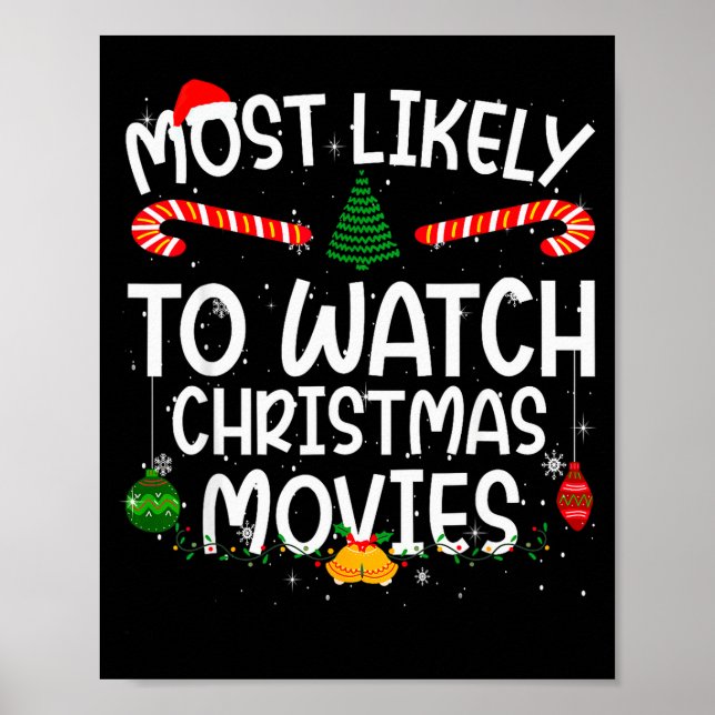 Family Matching Xmas Most Likely To Watch Christma Poster (Framsidan)