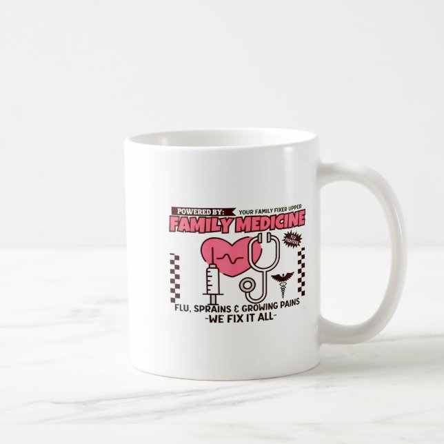 Family Medicine Retro Family Physician Doctor Gift Kaffemugg (Höger)