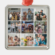 Family Memories 9 Photo Grid Personalized Collage