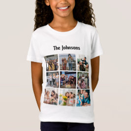 Family Memories 9 Photo Grid Personalized Collage T Shirt