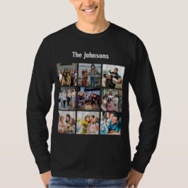 Family Memories 9 Photo Grid Personalized Collage T Shirt