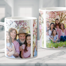 Family Memories Personalized Grandparent Photo Kaffemugg