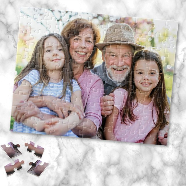 Family Memories Personalized Grandparent Photo Pussel (Family Memories Personalized Grandparent Photo jigsaw puzzle)