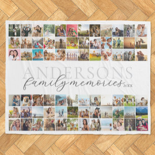 Family Memories Personlig 72 Photo Collage Fleecefilt
