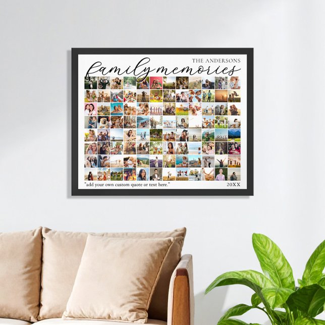 Family Memories Personlig 96 Photo Collage Poster (Skapare uppladdad)