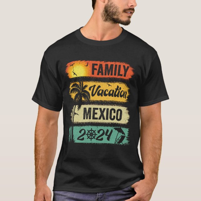 Family Mexico Vacation 2024 Funny Matching Group F T Shirt (Framsida)