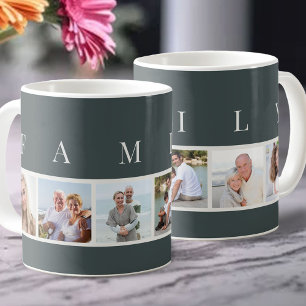 FAMILY Modern typisk och Anpassningsbar 6 fotoslad Kaffemugg