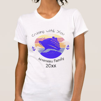 Family Moms/Ladies Cruising with you Personalize T Shirt