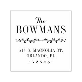 Family Monogram Adress Frimärke Självfärgande Stämpel