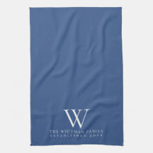 Family Monogram Elegant Classic Blue Köks