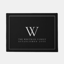 Family Monogram Modern Black Grått