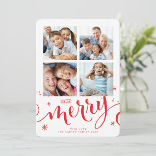 FAMILY MULTI 4 PHOTO modern kalligrafi Meddelande