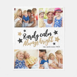 Family Multi Photo Collage Lugn Bright Fleecefilt