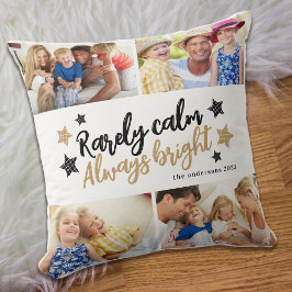 Family Multi Photo Collage Lugn Bright Kudde