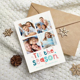 FAMILY MULTI PHOTO roligt colorful Tis the Season Meddelande